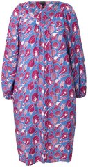 Ulla Popken 838839 Vestido camiseiro estampado Petróleo