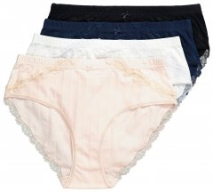 Ulla Popken 839167 Cuecas com renda pack de 4 Multicolor