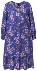 Ulla Popken 841873 Vestido midi floral Azul-marinho