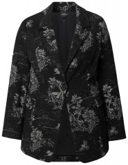 Ulla Popken 841901 Blazer padronizado Preto
