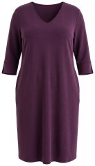 Ulla Popken 841952 Vestido de sweat com manga 3/4 Ameixa