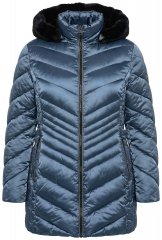 Ulla Popken 842013 Casaco acolchoado Azul ganga