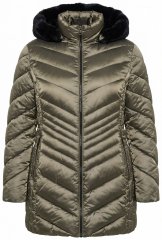 Ulla Popken 842013 Casaco acolchoado Castanho claro