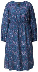 Ulla Popken 842153 Vestido midi estampado Petróleo
