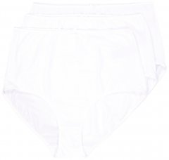 Ulla Popken 842435 Cuecas de cintura alta pack de 3 Branco