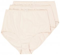 Ulla Popken 842435 Cuecas de cintura alta pack de 3 Bege