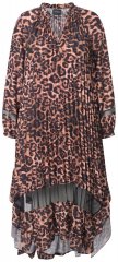 Ulla Popken 842979 Vestido com padrão animal Castanho
