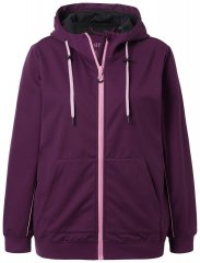 Ulla Popken 843186 Casaco softshell repelente à água com refletores Bordô