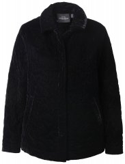 Ulla Popken 843244 Casaco de veludo Preto