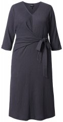Ulla Popken 843595 Vestido traçado com manga 3/4 Cinzento mesclado