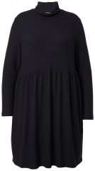 Ulla Popken 844233 Vestido de malha de manga comprida Preto