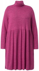Ulla Popken 844233 Vestido de malha de manga comprida Vermelho baga