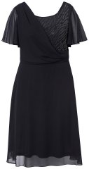 Ulla Popken 844356 Vestido de noite Preto
