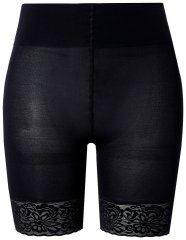Ulla Popken 845319 Calções anti-fricção com renda Preto