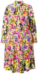 Ulla Popken 845512 Vestido camiseiro floral Vermelho baga