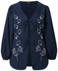 Ulla Popken 846197 Casaco Azul-marinho