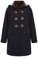 Ulla Popken 846278 Sobretudo softshell Preto
