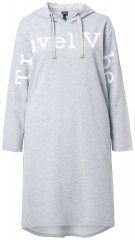Ulla Popken 846886 Vestido de sweat com capuz Cinzento mesclado