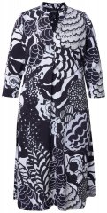 Ulla Popken 847972 Vestido de malha floral Branco