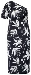 Ulla Popken 848510 Vestido midi floral Preto