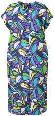Ulla Popken 848980 Vestido camiseiro floral Lilás