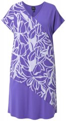Ulla Popken 849033 Vestido de chiffon estampado Lilás