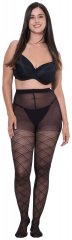 Ulla Popken 849049 Collants às riscas 40 den Preto