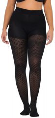 Ulla Popken 849050 Collants aos quadrados Preto