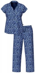 Ulla Popken 849144 Pijama com padrão animal Azul-marinho