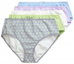 Ulla Popken 849202 Cuecas com padrão pack de 6 Cinzento