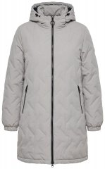 Ulla Popken 849552 Sobretudo acolchoado Cinzento