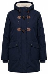 Ulla Popken 849619 Casaco HYPRAR impermeável com forro teddy Azul-marinho