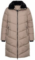 Ulla Popken 850041 Sobretudo acolchoado Taupe