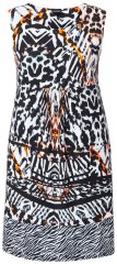 Ulla Popken 850175 Vestido de jersey sem mangas com bolsos Preto