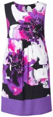Ulla Popken 850175 Vestido de jersey sem mangas com bolsos Lilás