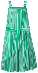 Ulla Popken 850197 Vestido às riscas com folhos Verde