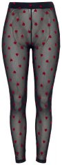 Ulla Popken 850264 Leggings de meia com padrão Preto