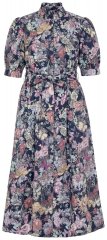 Ulla Popken 850298 Vestido camiseiro floral Azul-marinho