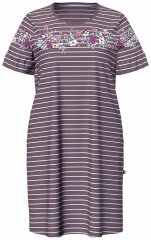Ulla Popken 850401 Camisa de noite floral Castanho