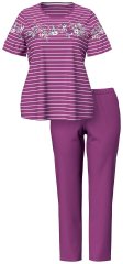 Ulla Popken 850403 Pijama com flores Violeta