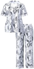 Ulla Popken 850441 Pijama com padrão Branco sujo