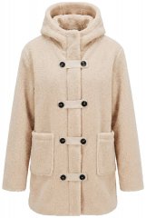 Ulla Popken 850589 Casaco teddy Branco sujo