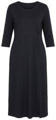 Ulla Popken 850910 Vestido comprido com manga 3/4 Preto
