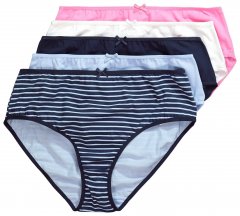 Ulla Popken 850966 Cuecas às riscas pack de 5 Azul-marinho