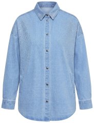 Ulla Popken 851036 Casaco de ganga Azul claro