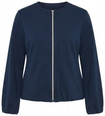Ulla Popken 851040 Sweatshirt com fecho Azul-marinho