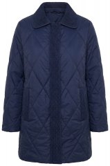 Ulla Popken 851123 Casaco acolchoado Azul-marinho