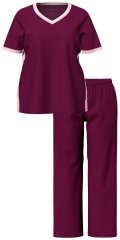 Ulla Popken 851245 Pijama Vermelho baga