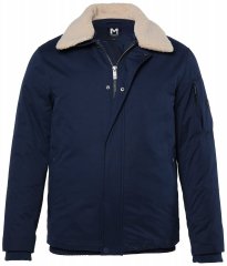 Men+ 369 Casaco bellyfit com gola teddy Azul-marinho