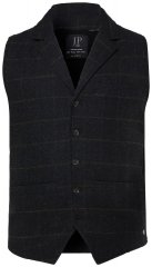 JP1880 851395 Colete de tweed aos quadrados com elasticidade Preto